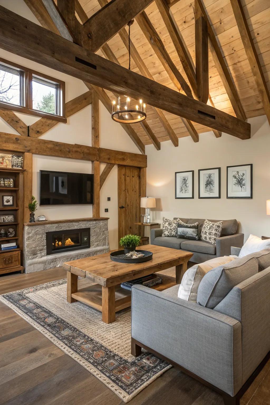 A fusion of rustic charm and modern elegance.