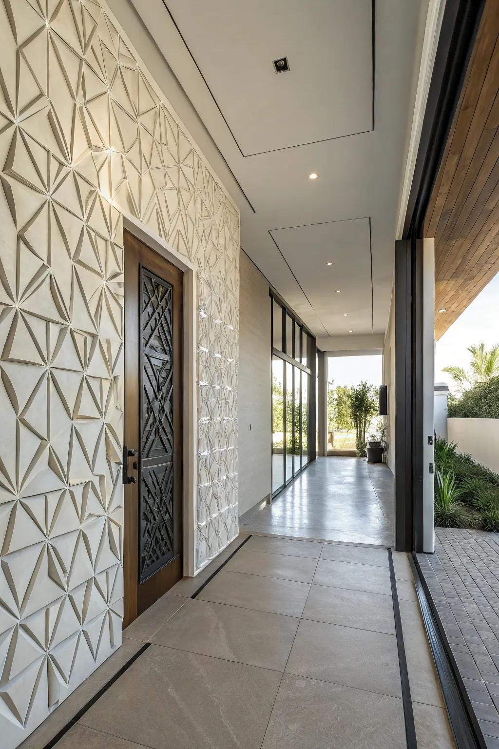 Make a modern statement with geometric paneling patterns.