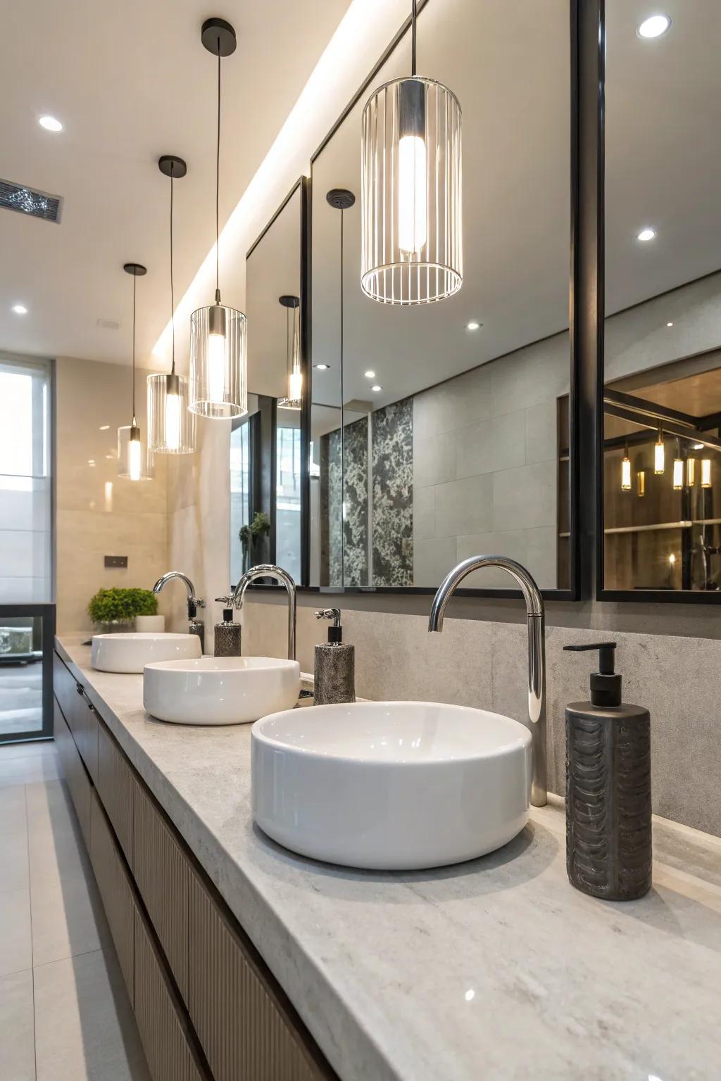 Modern fixtures add style and functionality to your bathroom.