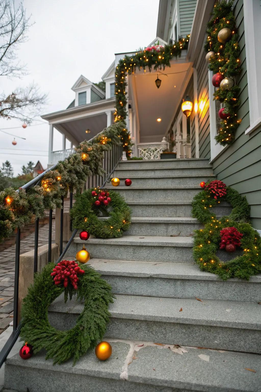 Seasonal decor keeps your front steps lively and inviting.