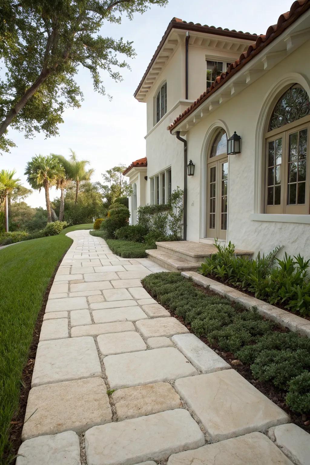 Limestone pavers offer a bright and versatile option for any home.