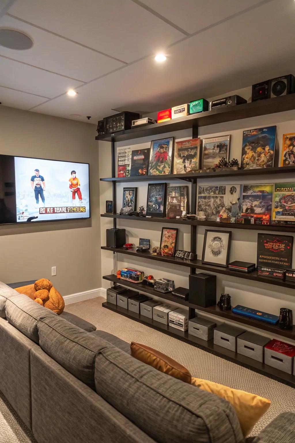 Collectibles add personal flair to your gaming space.