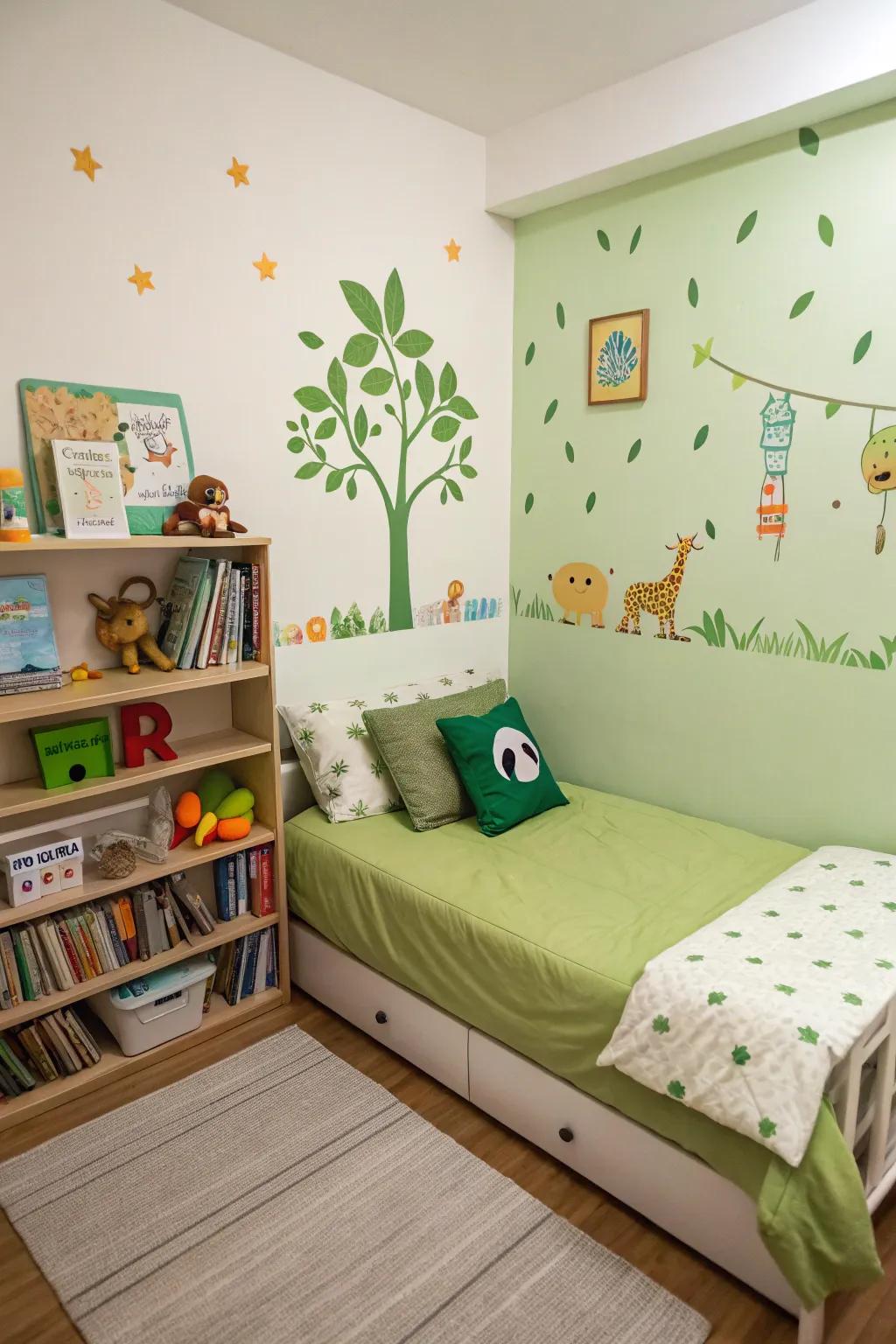 A vibrant and playful kid's room.