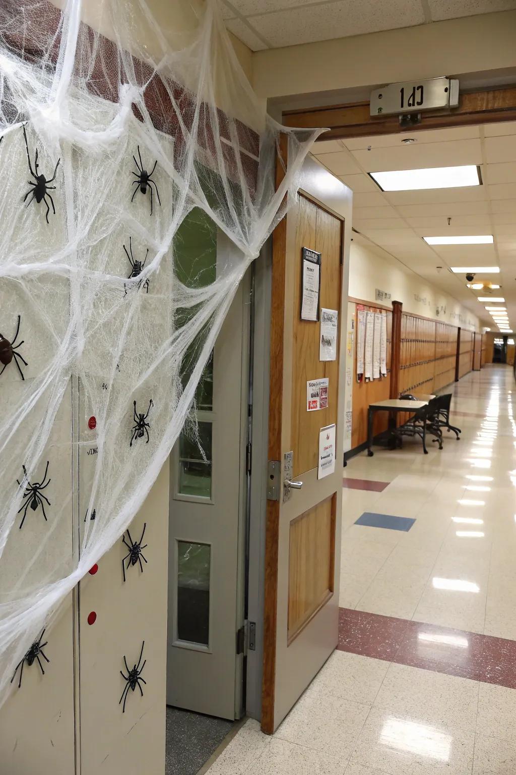 A spider web wonderland, ready to spook and delight.