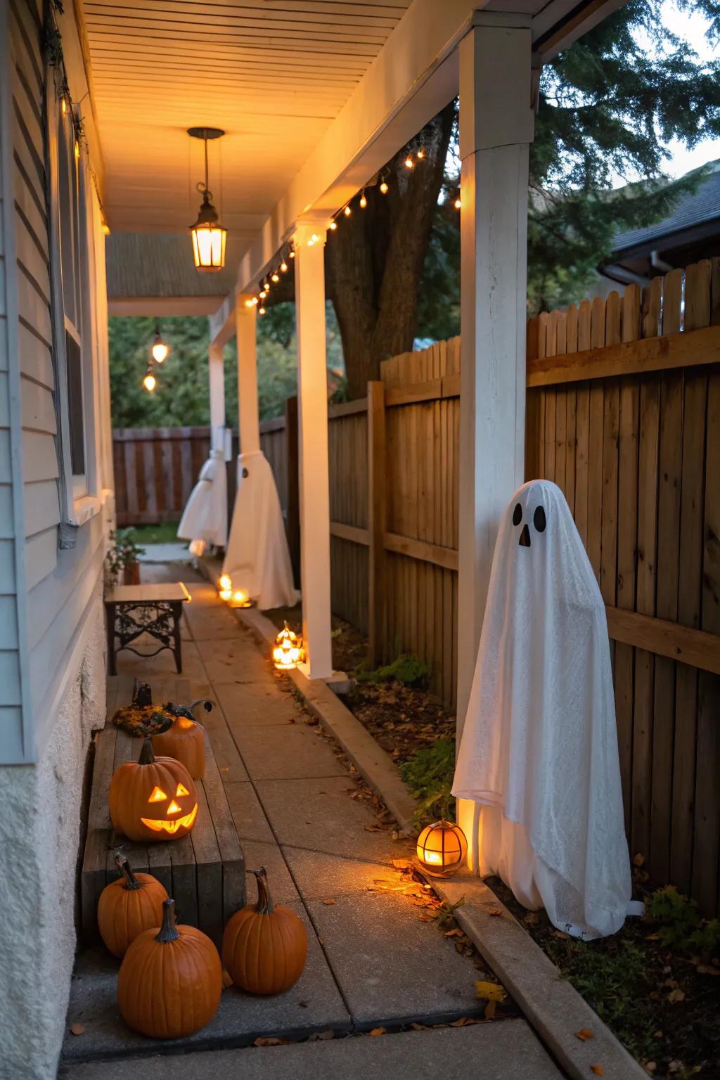 Vinyl decor sets the perfect spooky scene on your porch.