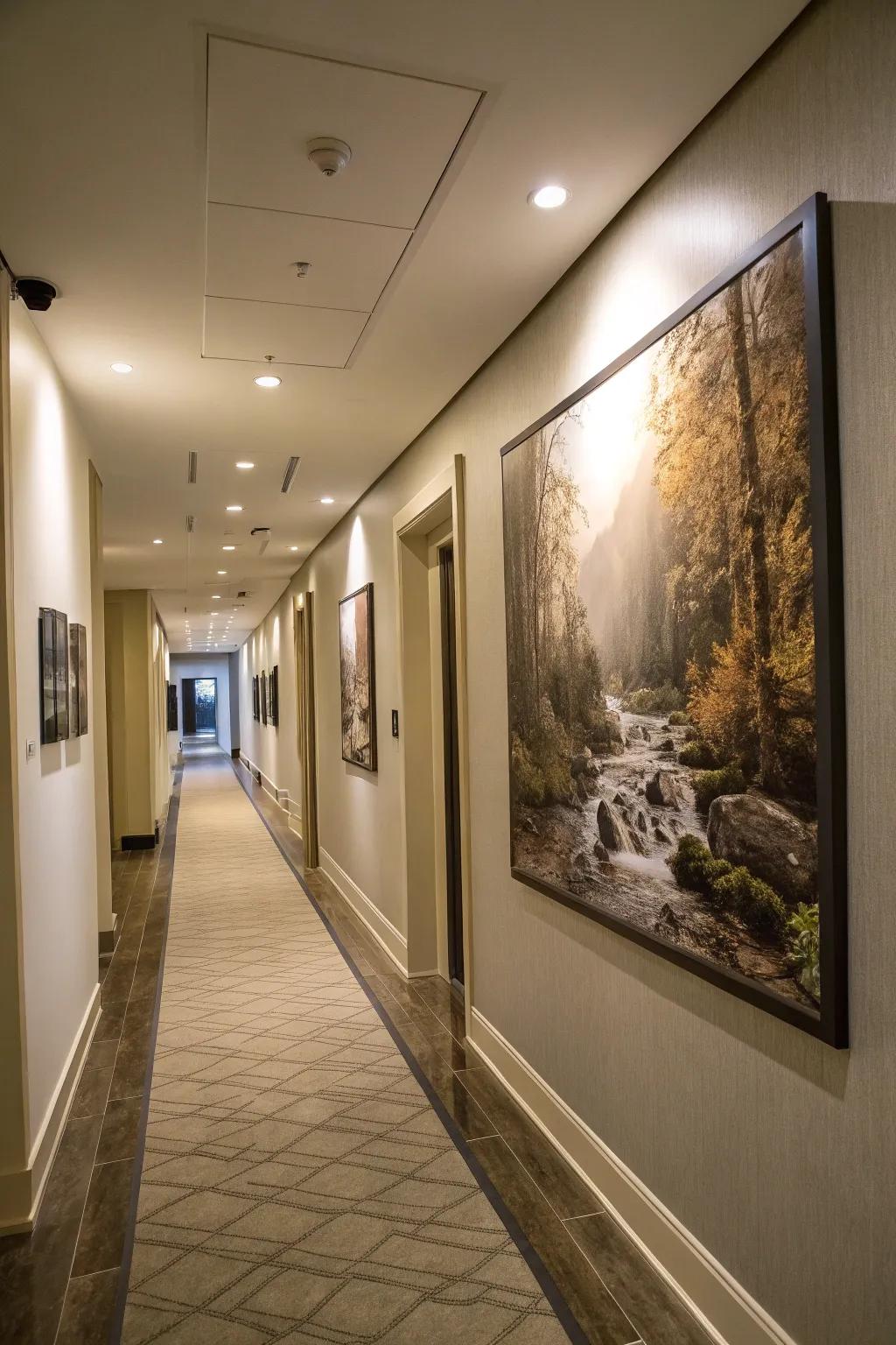 A single large piece can create a powerful focal point.