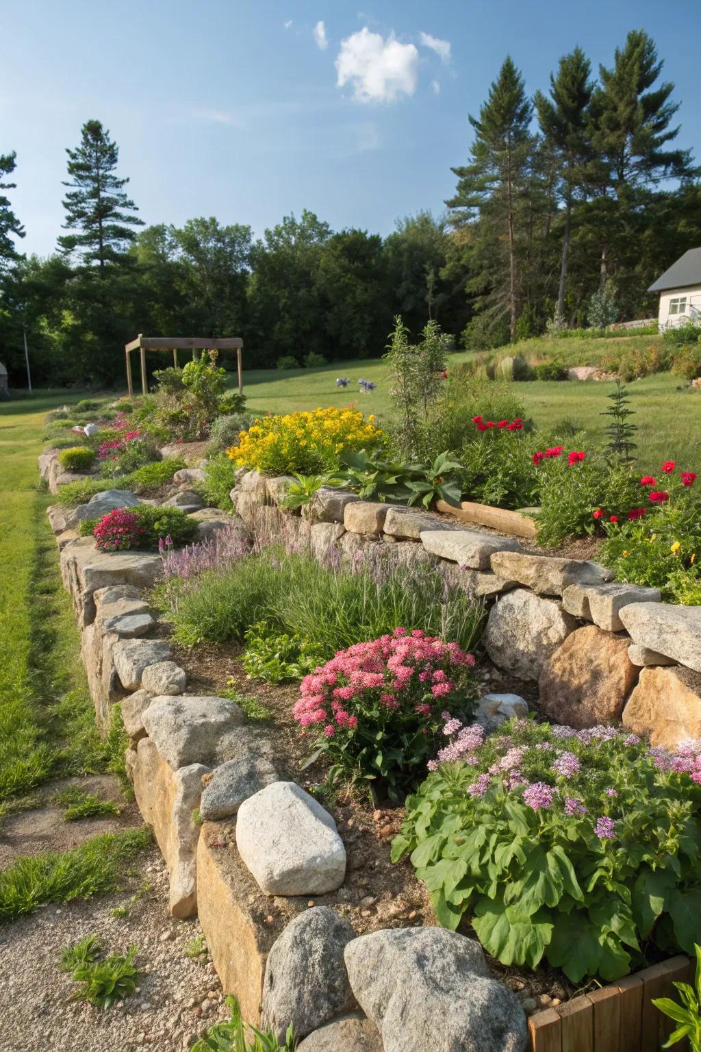 Raised beds add structure and diversity to your garden layout.