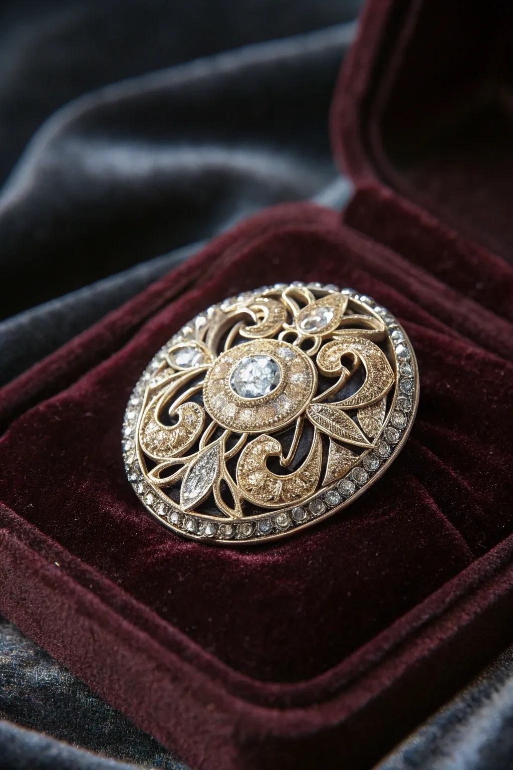 Antique jewelry that carries family history and elegance.