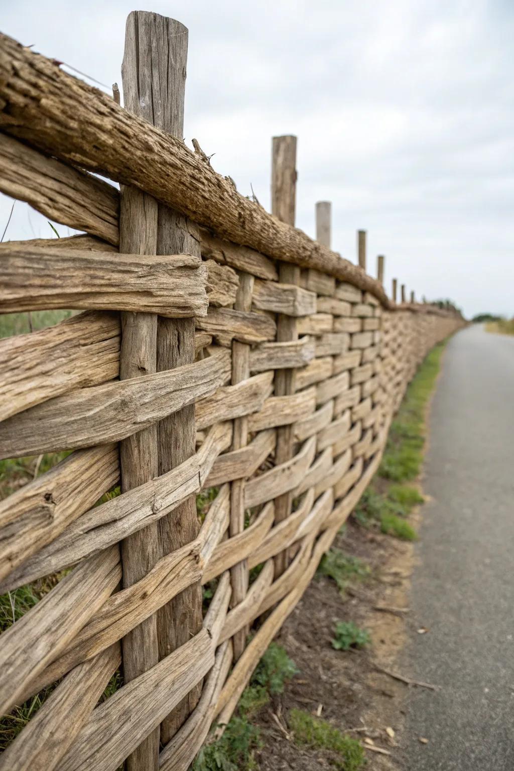 Woven wood adds artistic flair to your fencing.