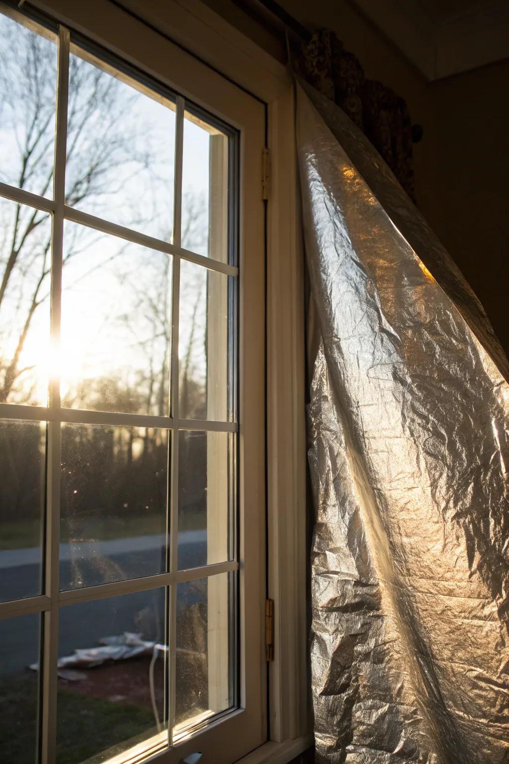 Reflective foil helps keep interiors cool in summer.