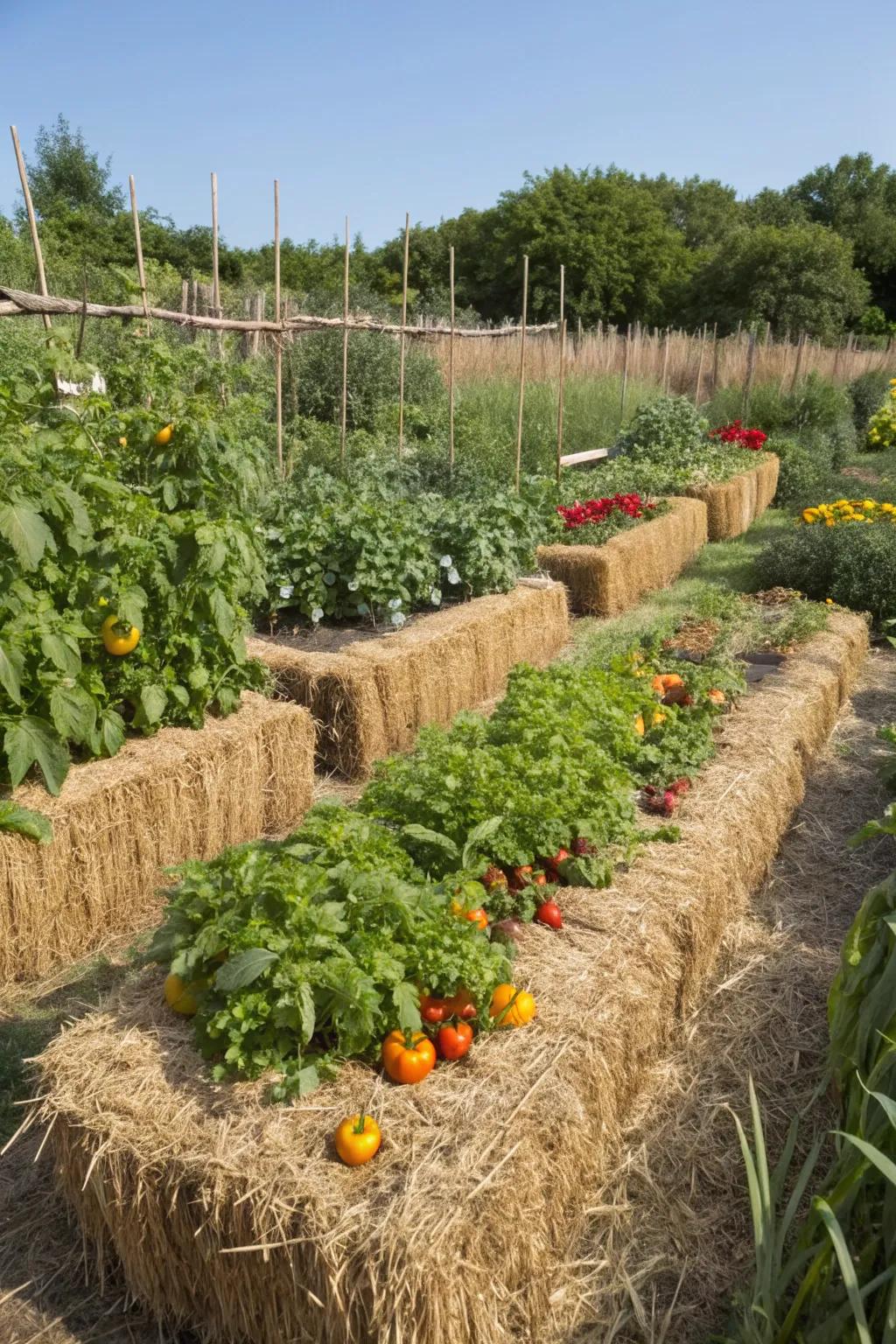 Straw bales offer an innovative twist on traditional gardening.