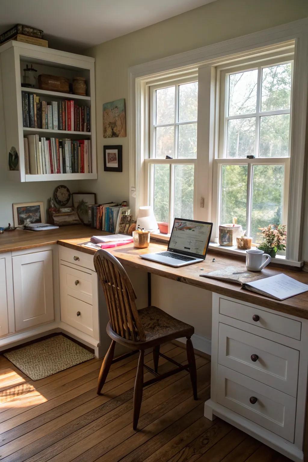 Natural light brightens your workspace and boosts productivity.