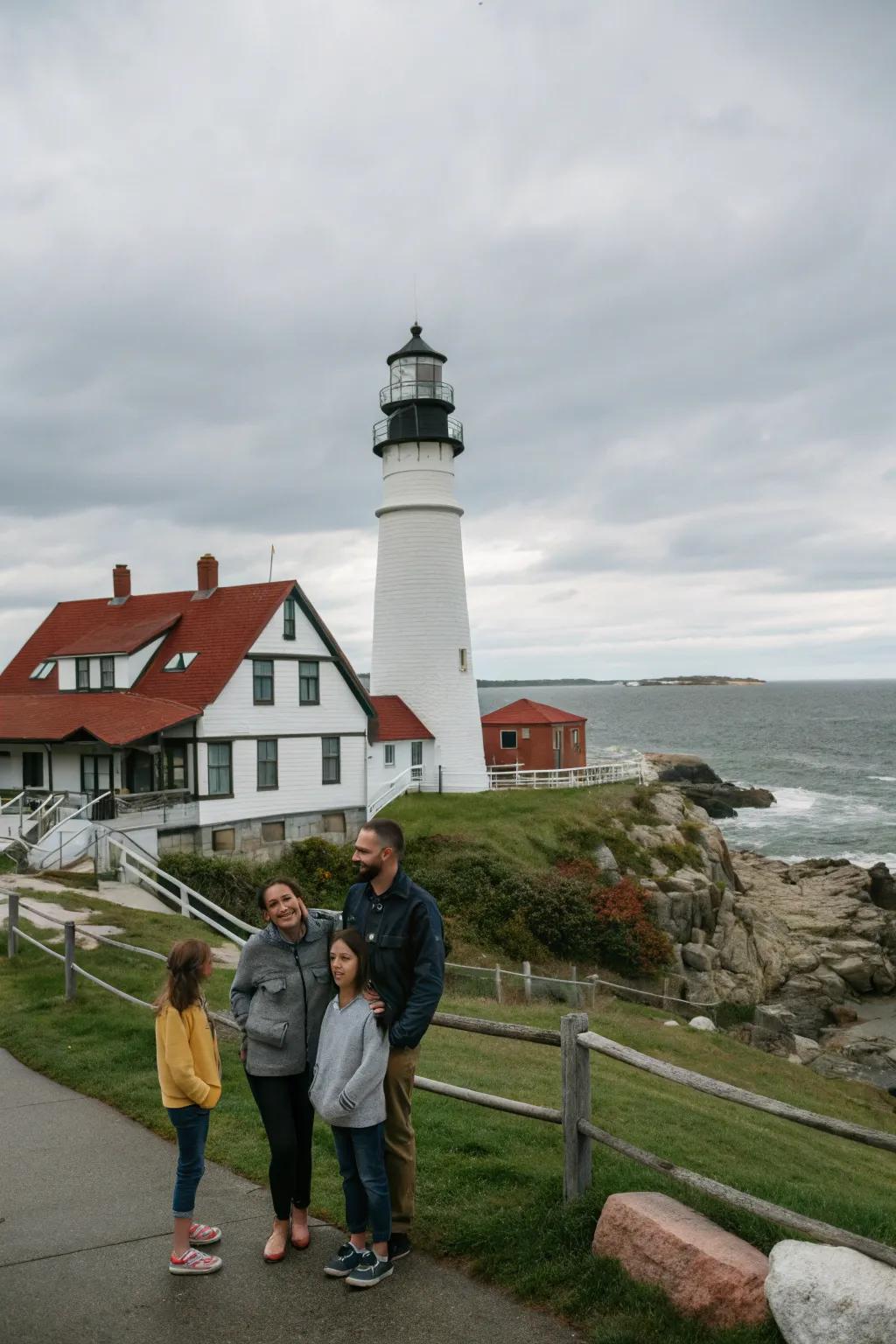 Exploring the iconic lighthouses along the Maine coast.