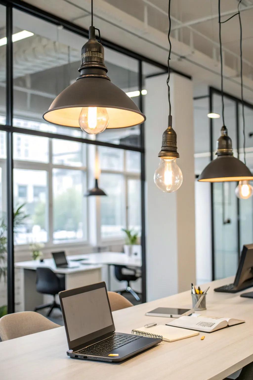 Experience flexibility with adjustable pendant lighting.