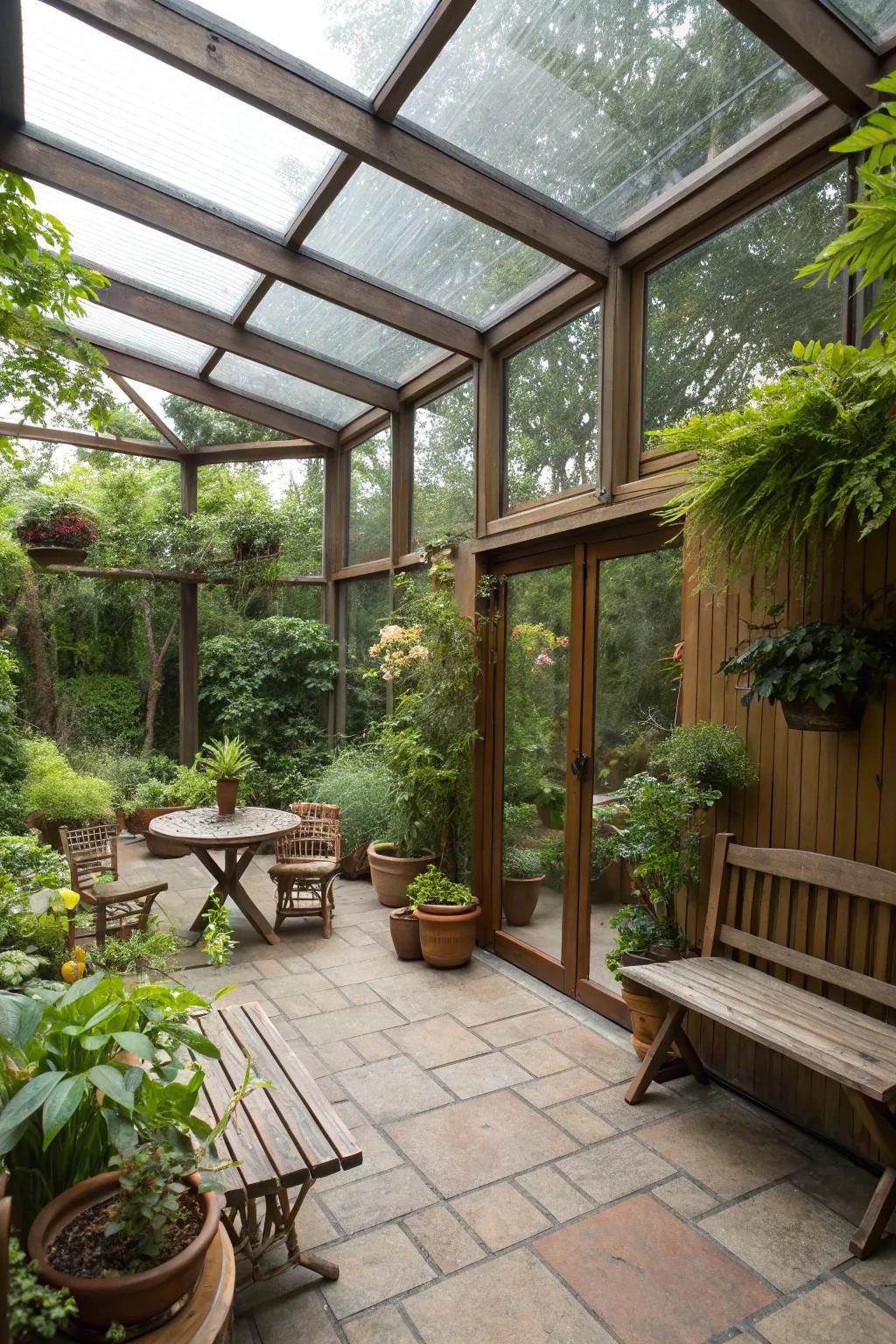 Bring the beauty of nature into your patio enclosure.