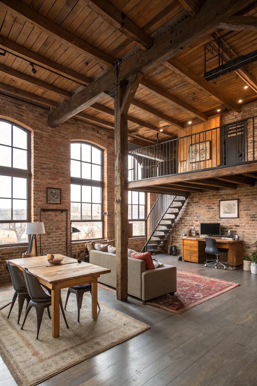 Smart furniture choices can enhance both function and form in your loft.