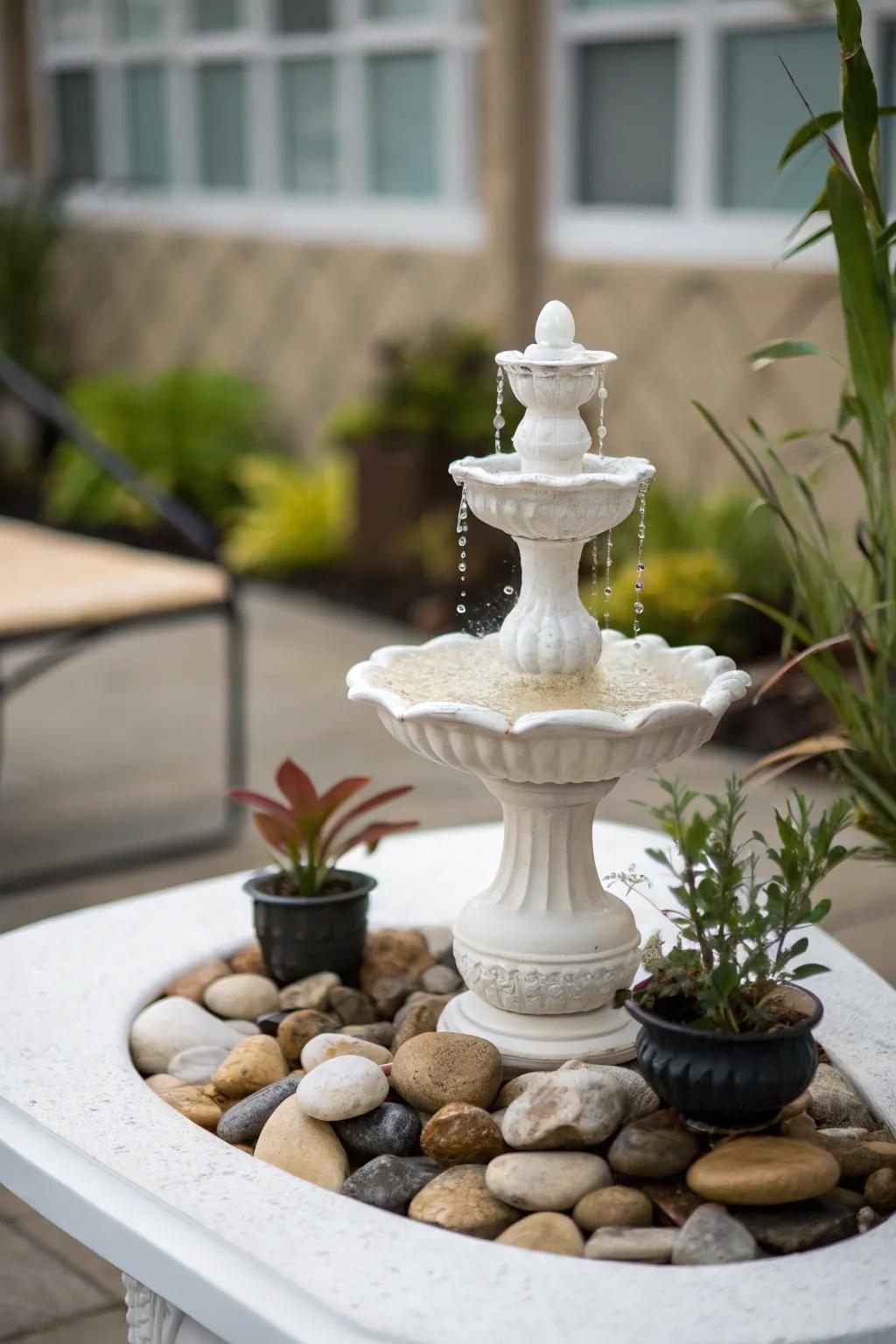 The calming effect of water elements.
