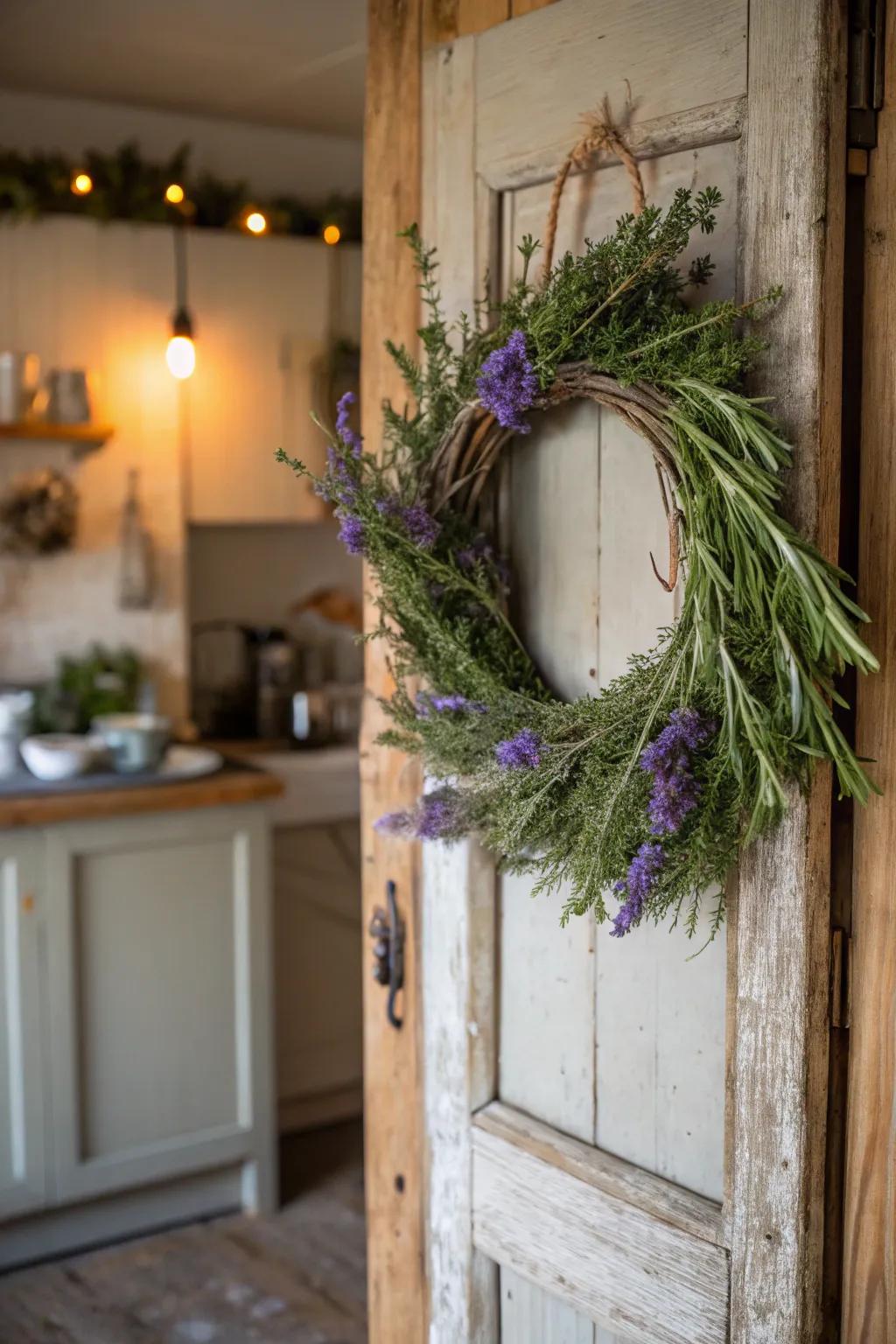 Bring the fragrance of an herb garden to your entryway.