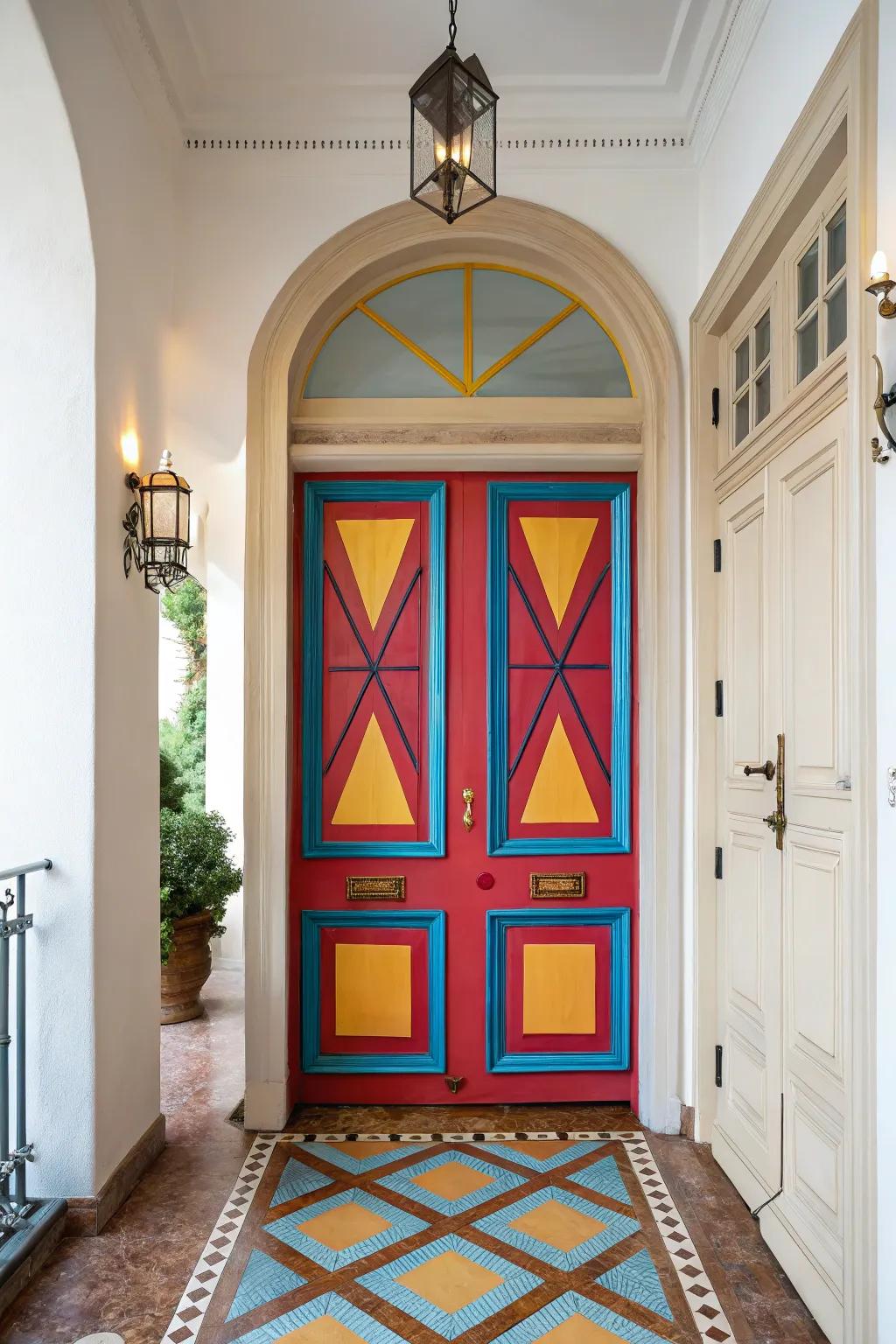 A statement door creates a striking first impression in your entryway.