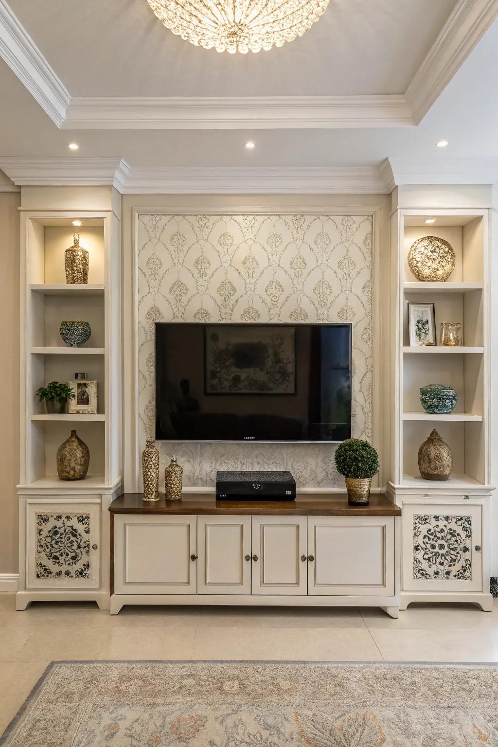 Symmetry brings harmony and balance to your TV decor.