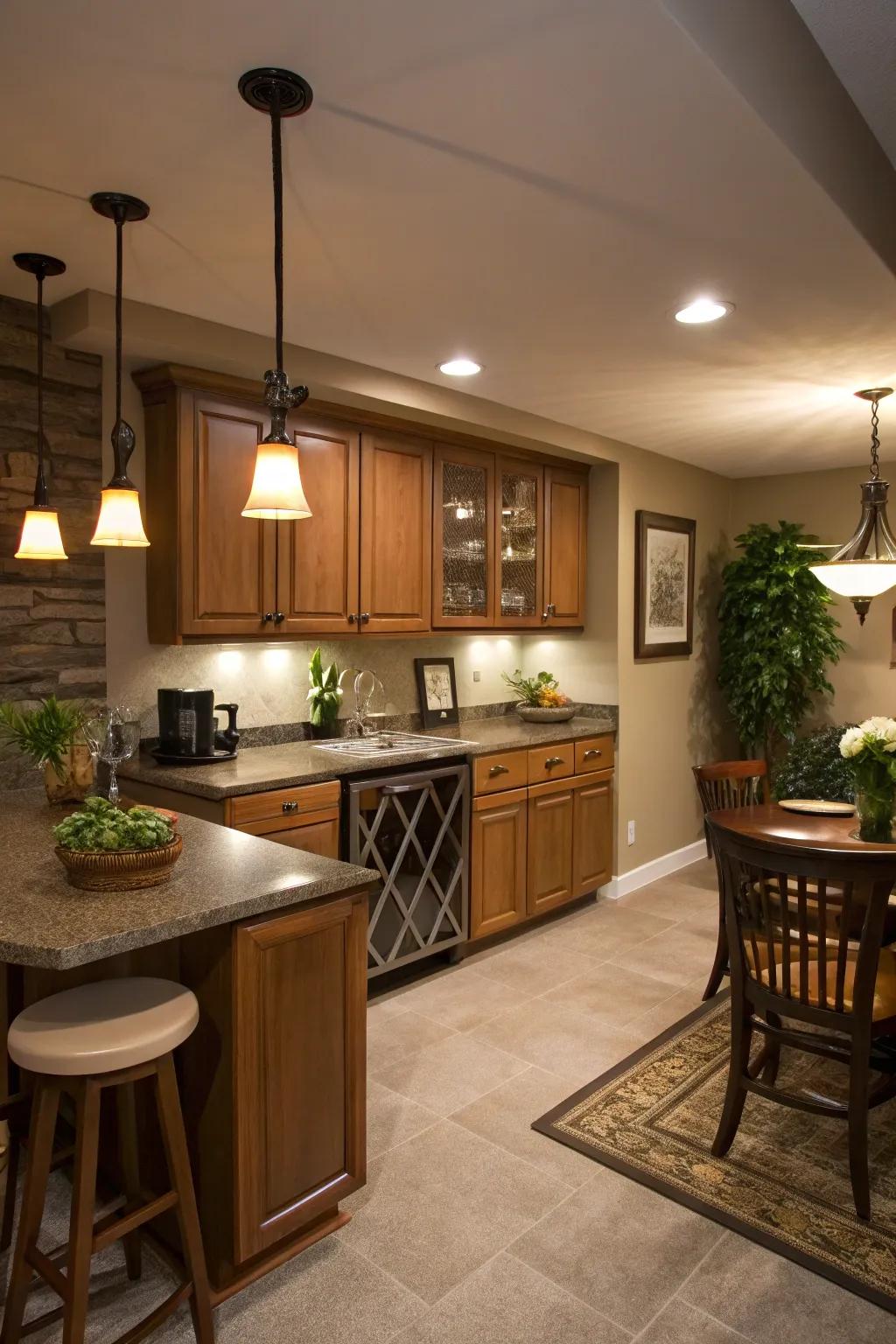 Elegant lighting fixtures can dramatically transform the ambiance.