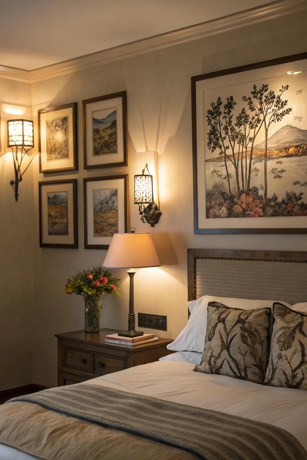 Strategic lighting can make your art the star of the room.