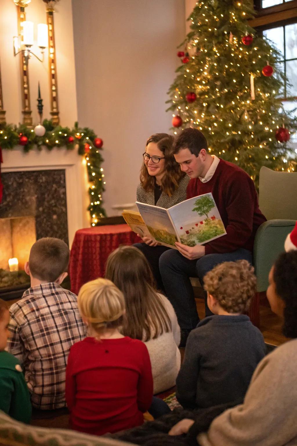 Share in the joy of Christmas stories with your guests.