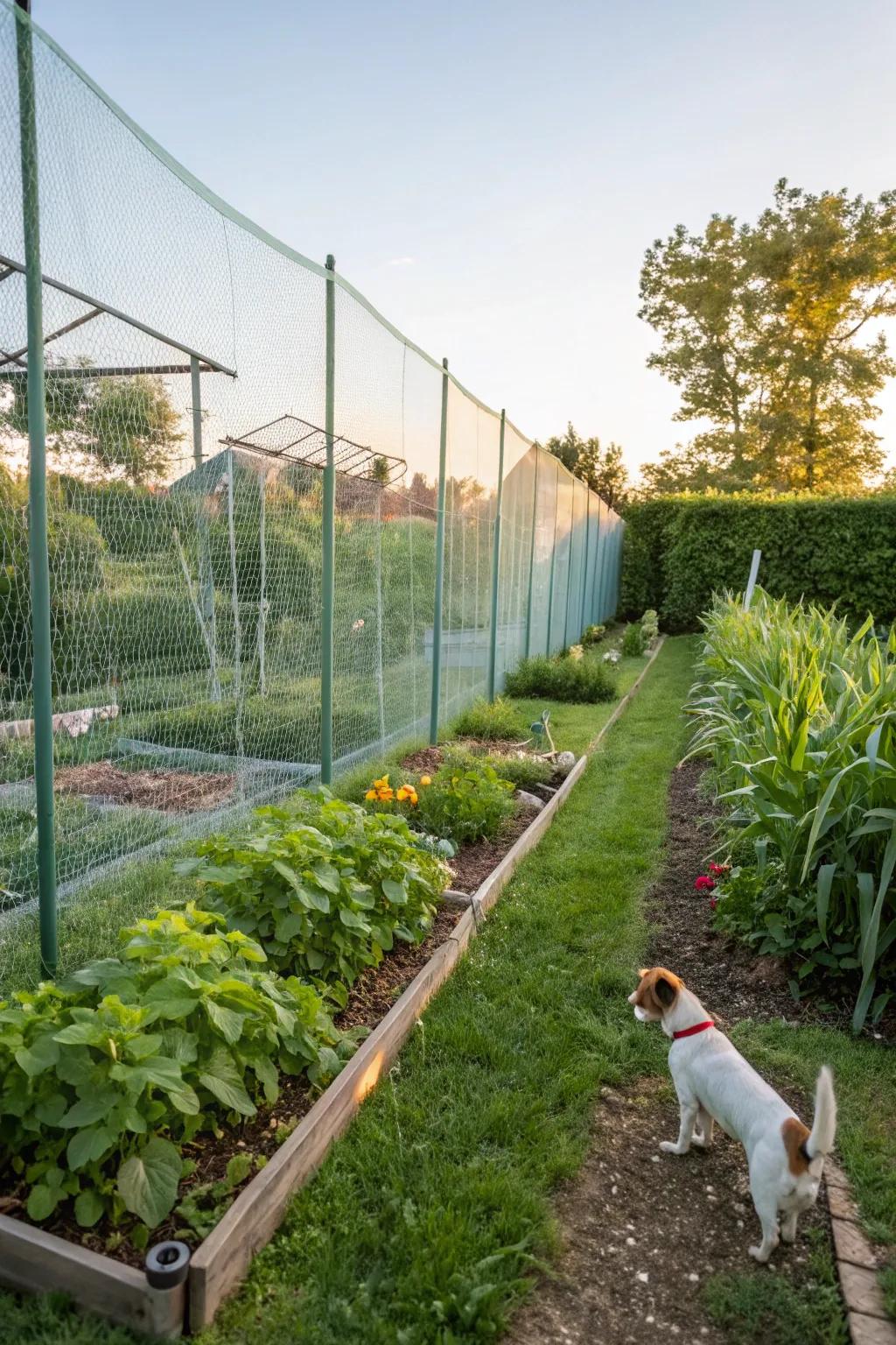 PVC netting offers a flexible and economical fencing option.
