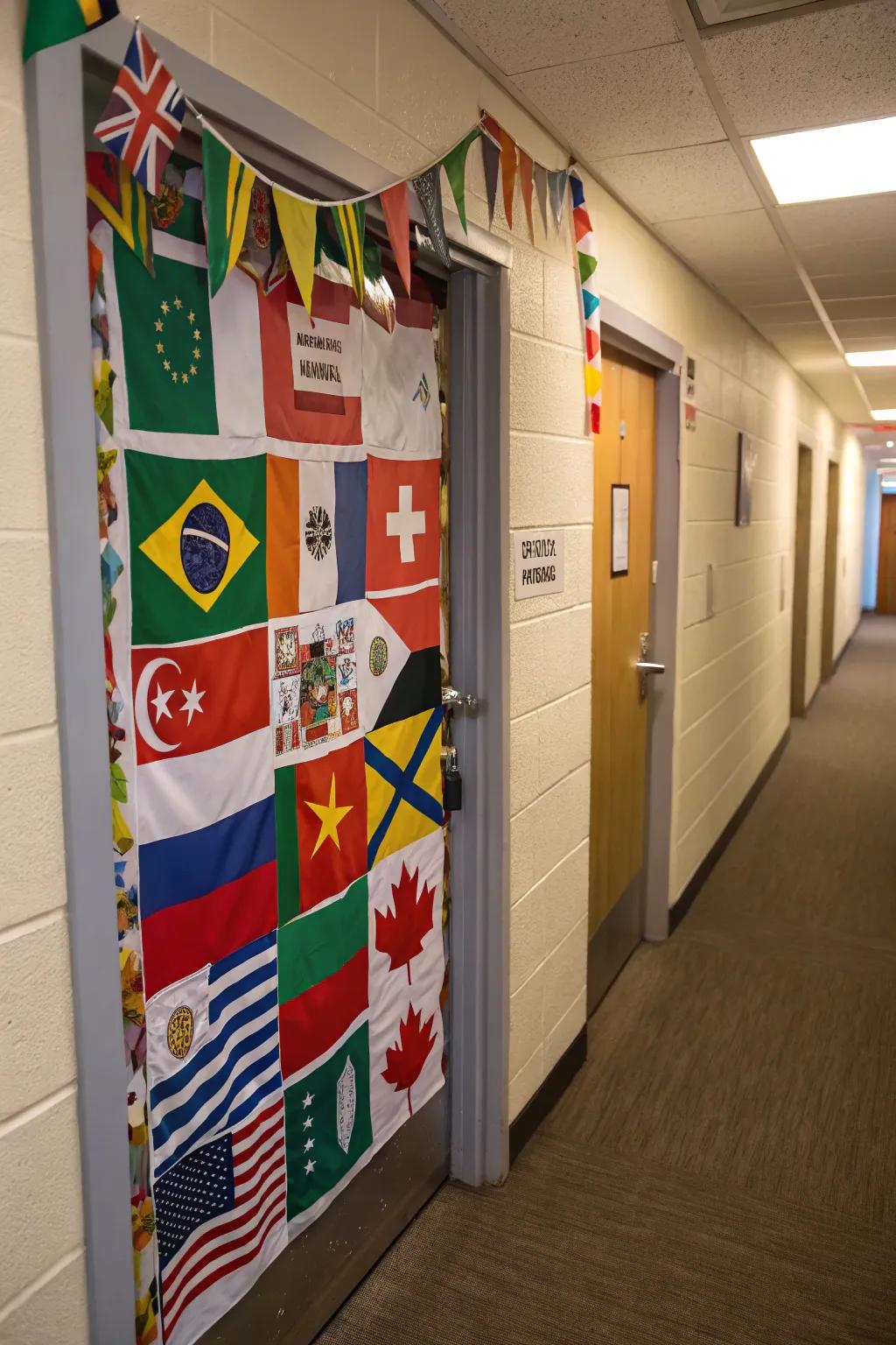 A door that celebrates cultural diversity and unity.