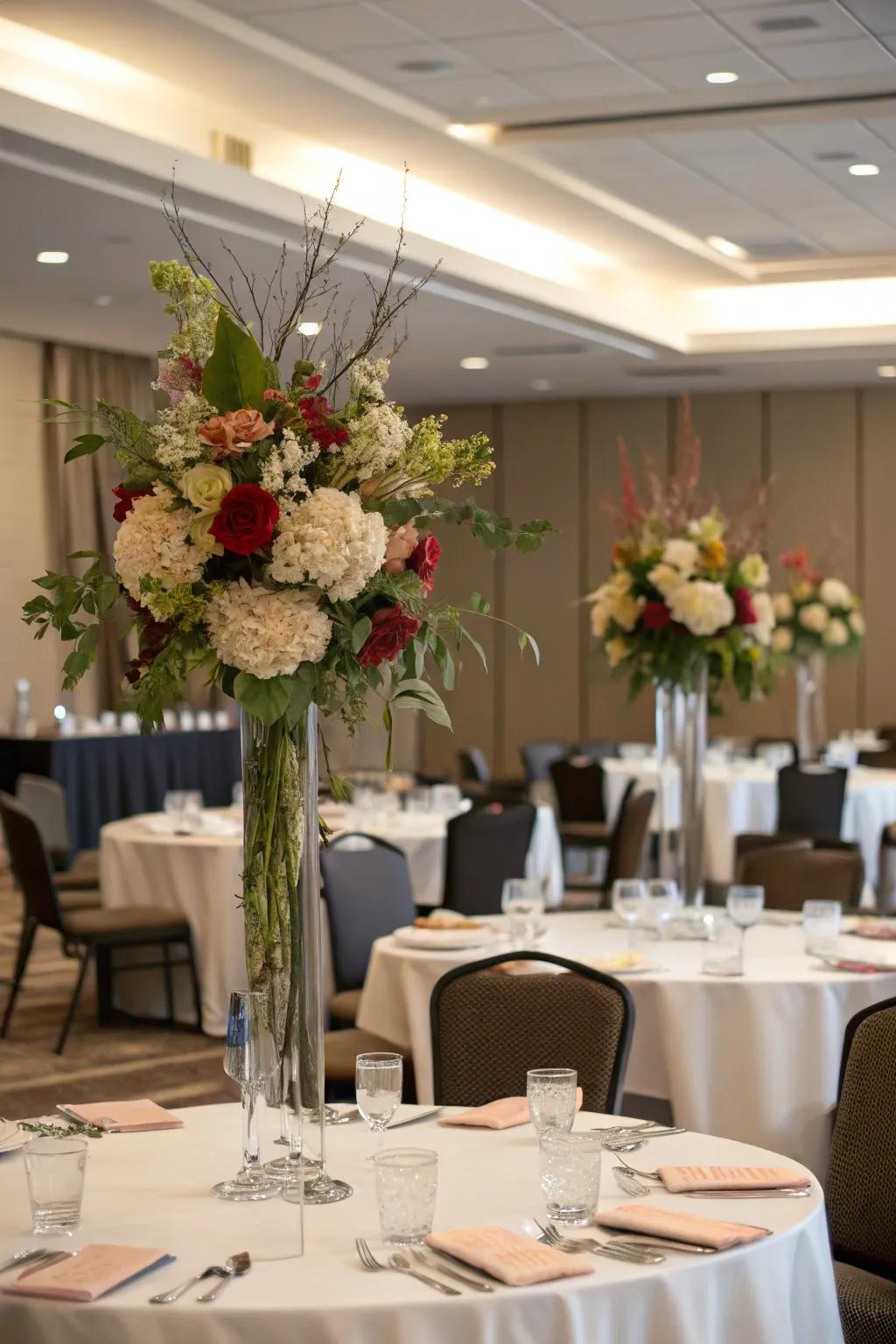 Add a touch of nature with floral arrangements