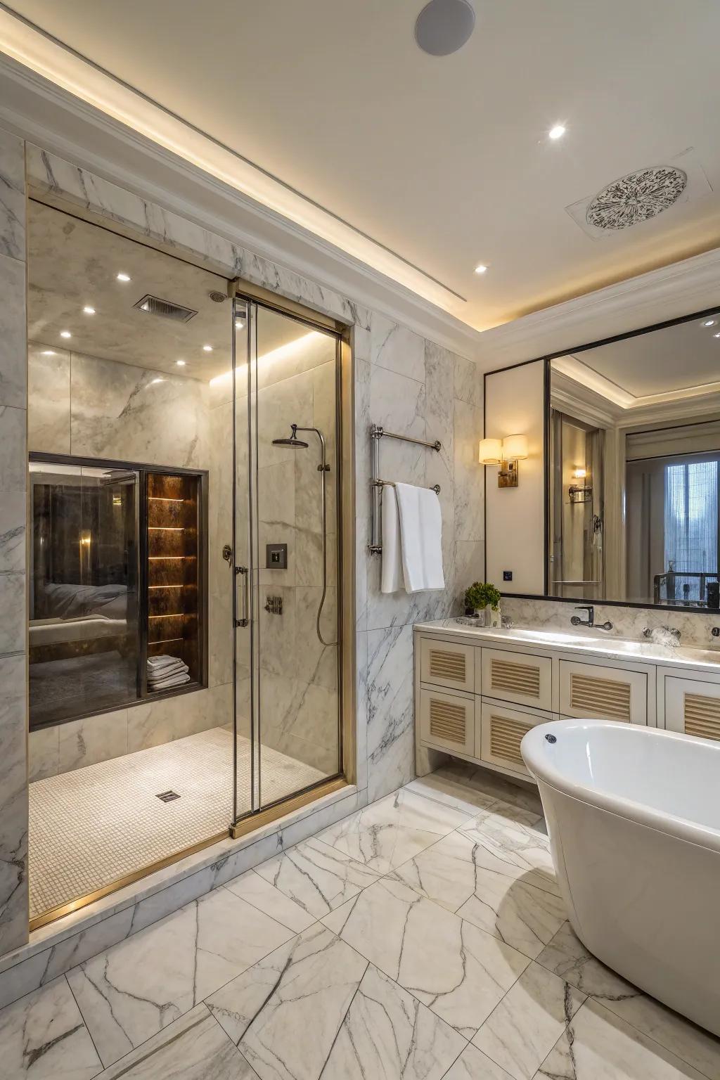 Steam showers provide a spa-like experience with health benefits.