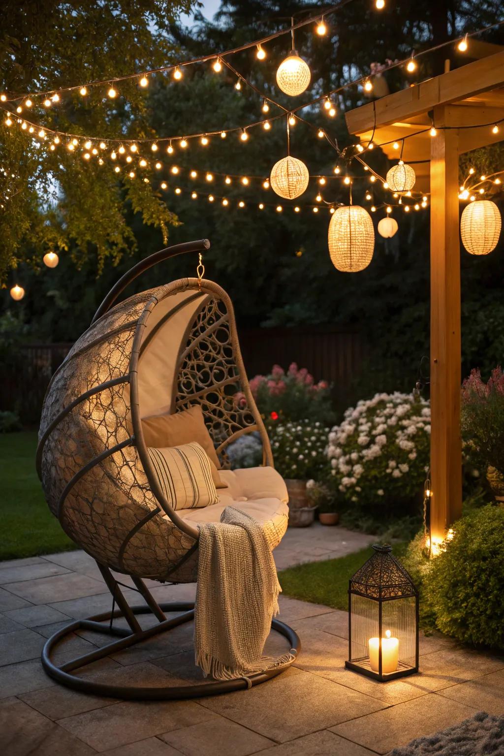 Illuminate your nights with cozy lighting.