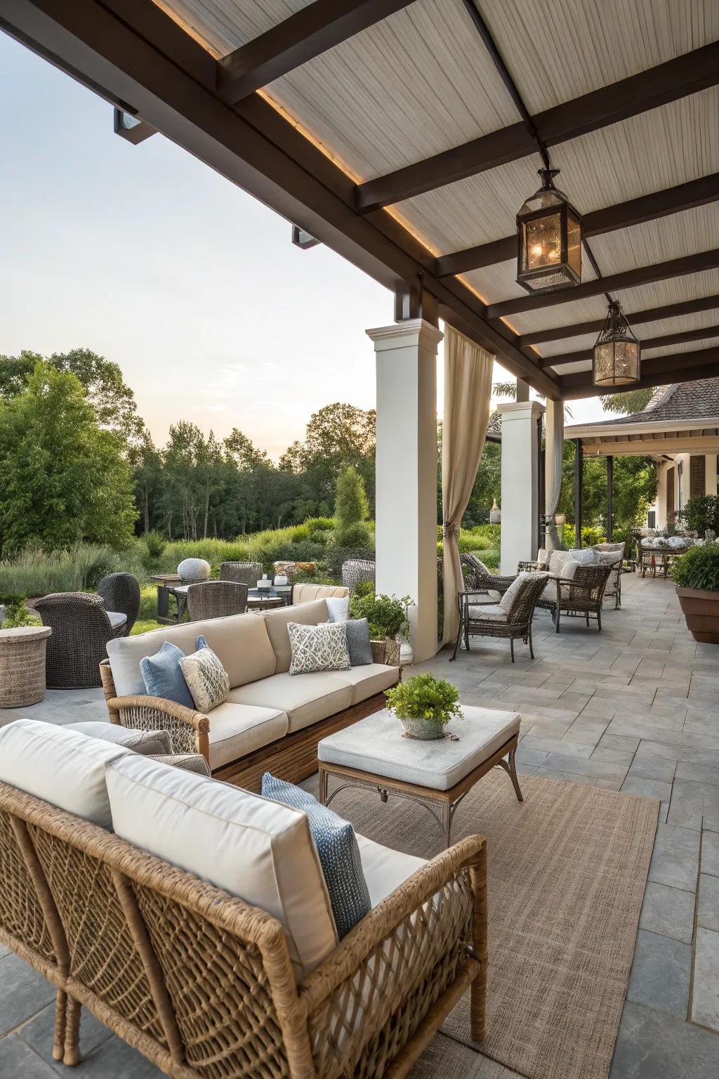 Blend comfort and style with chic seating on your patio.