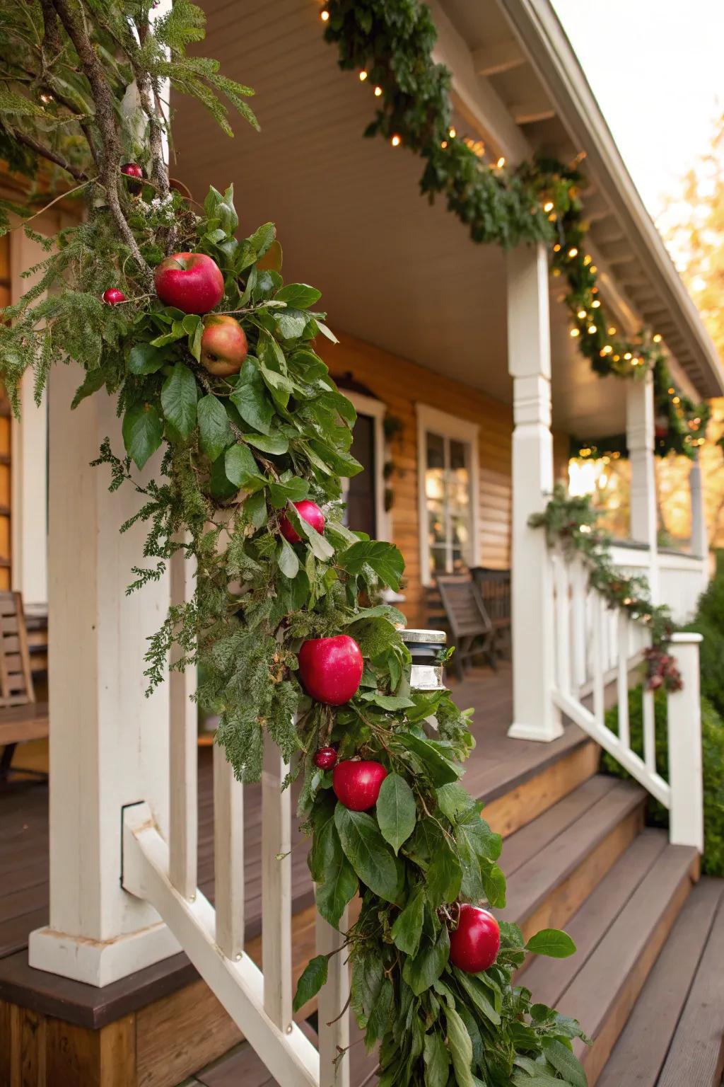 Apples add a festive and fresh twist to your garland.