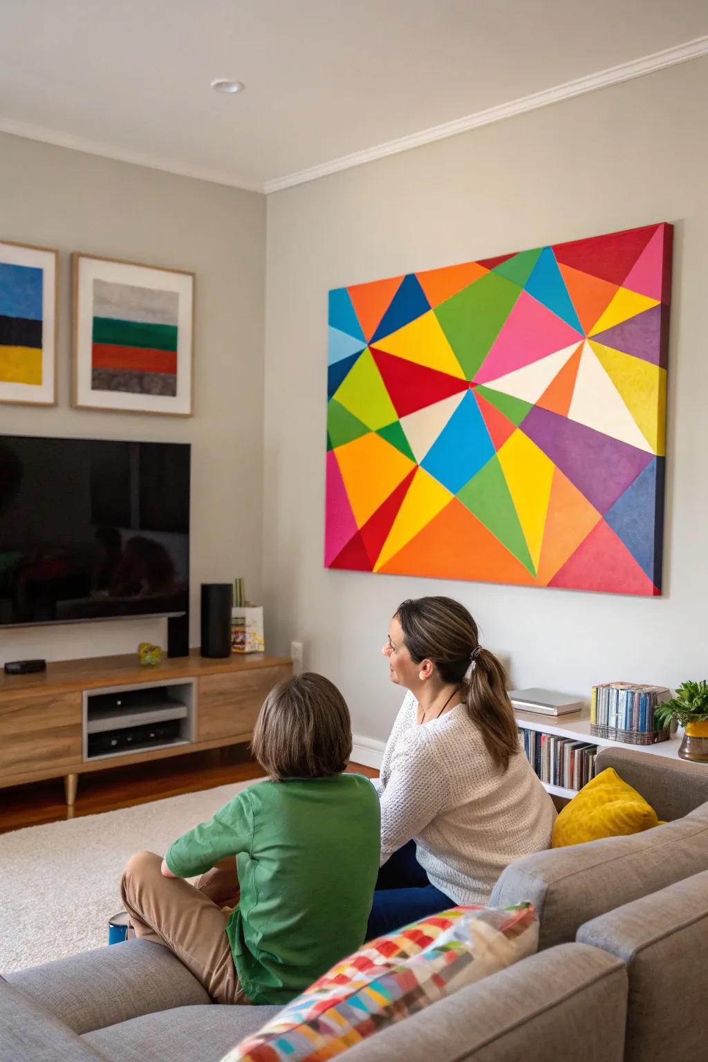 Colorful canvases infuse energy and vibrancy into any room.