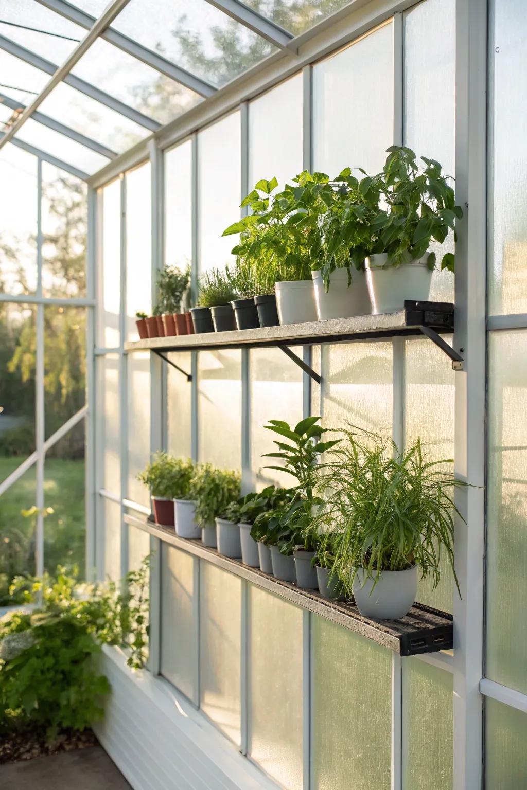 Minimalist floating shelves for a clean, modern look.