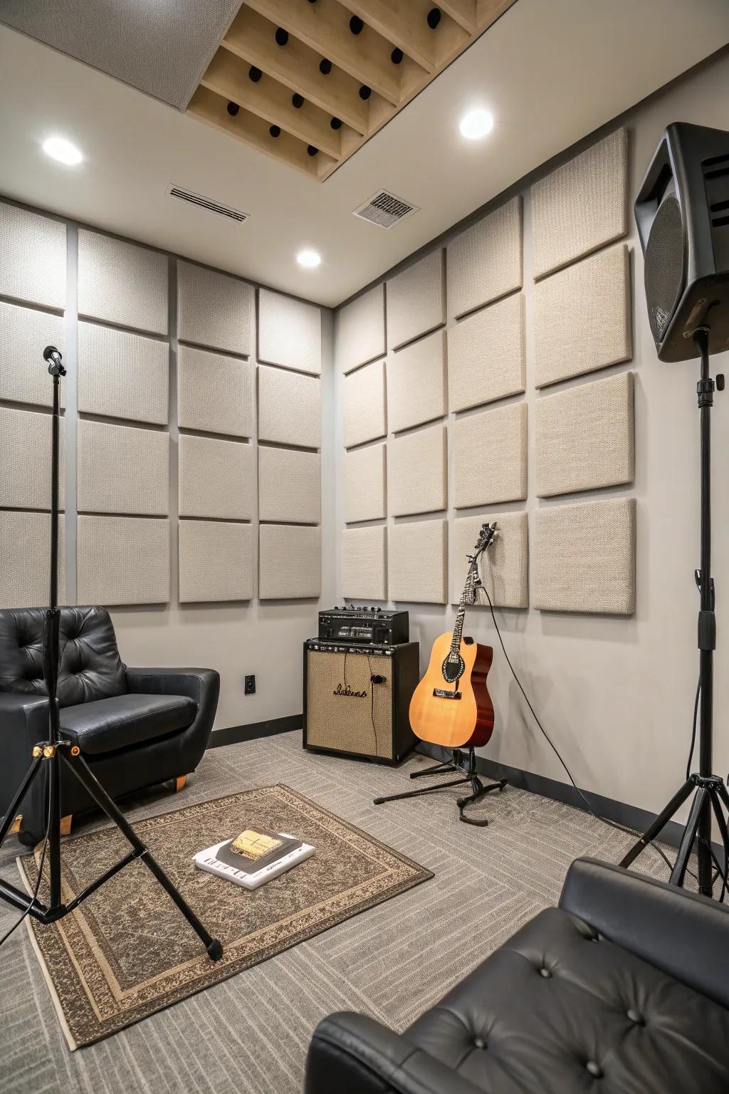 Acoustic treatments merging function and style.