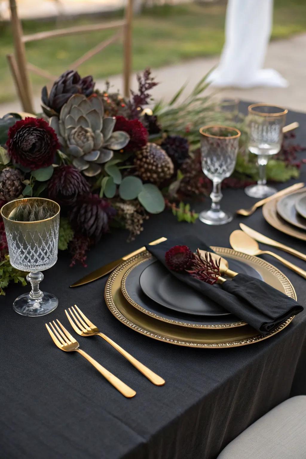 Create an enchanted dining experience with elegant table settings.