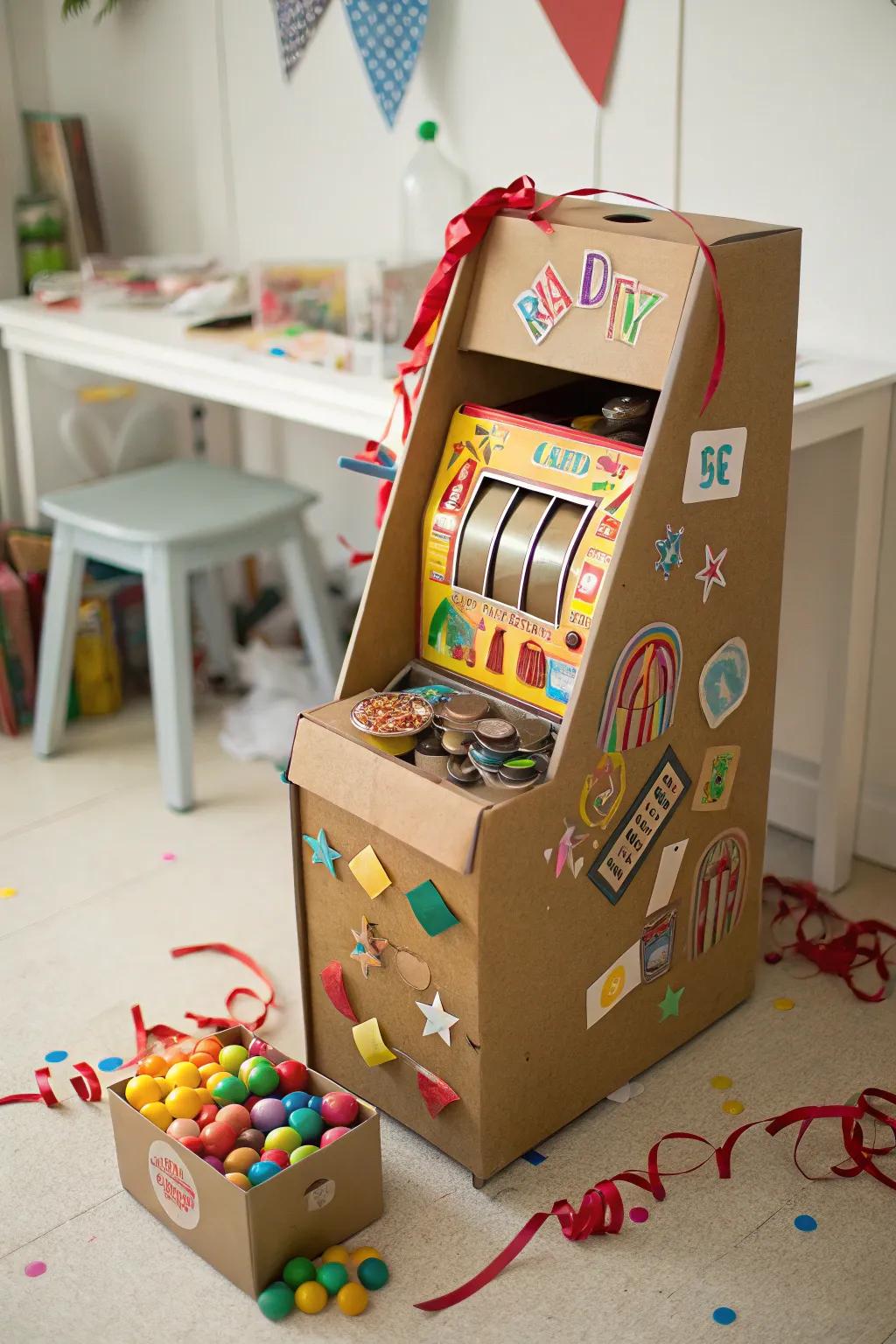 A creative DIY slot machine that's a hit with kids and adults alike.