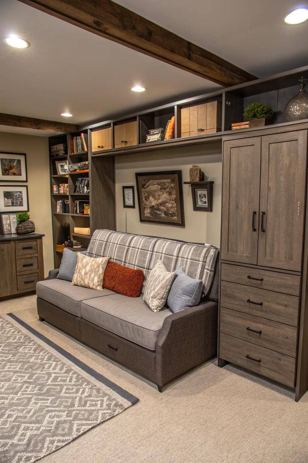 Smart space utilization is key in smaller man caves.