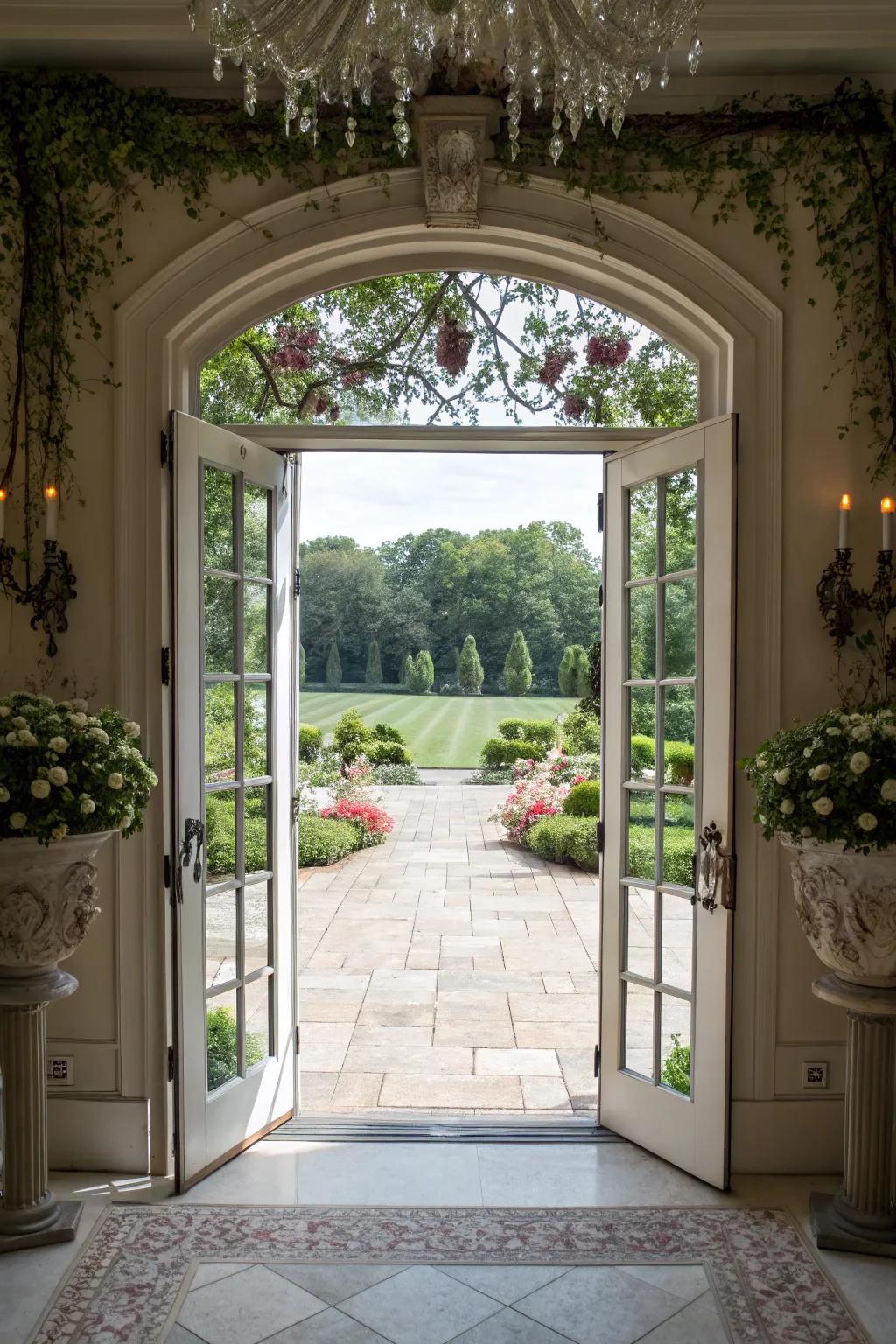 Sophisticated entry for an elegant welcome.