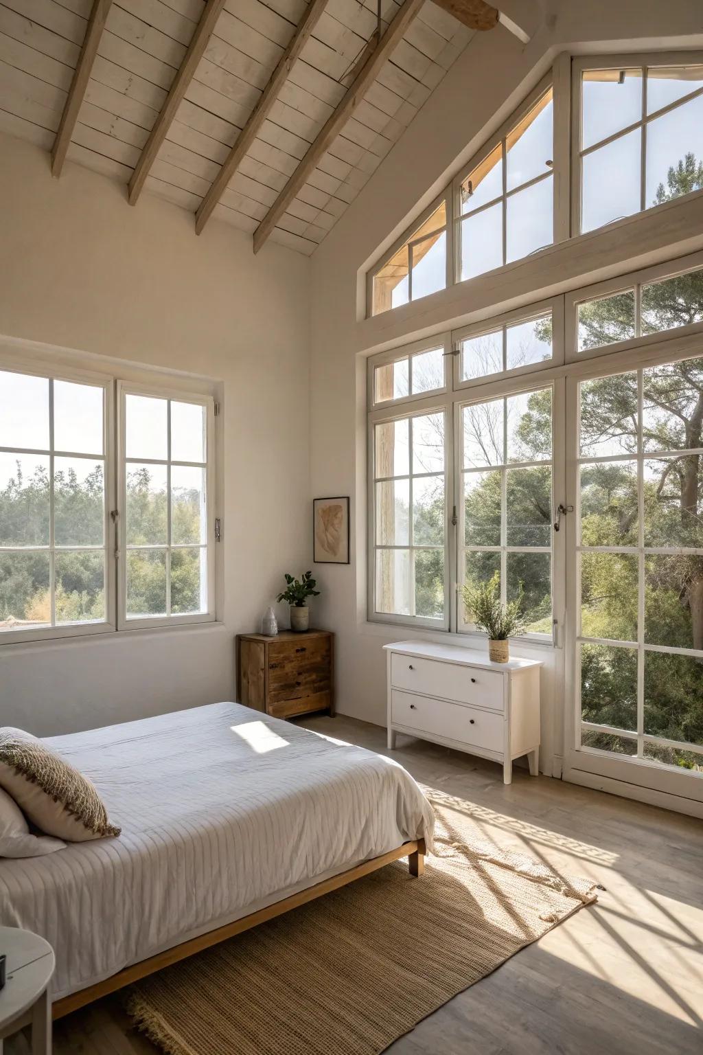 An open layout promotes a sense of space and calm.
