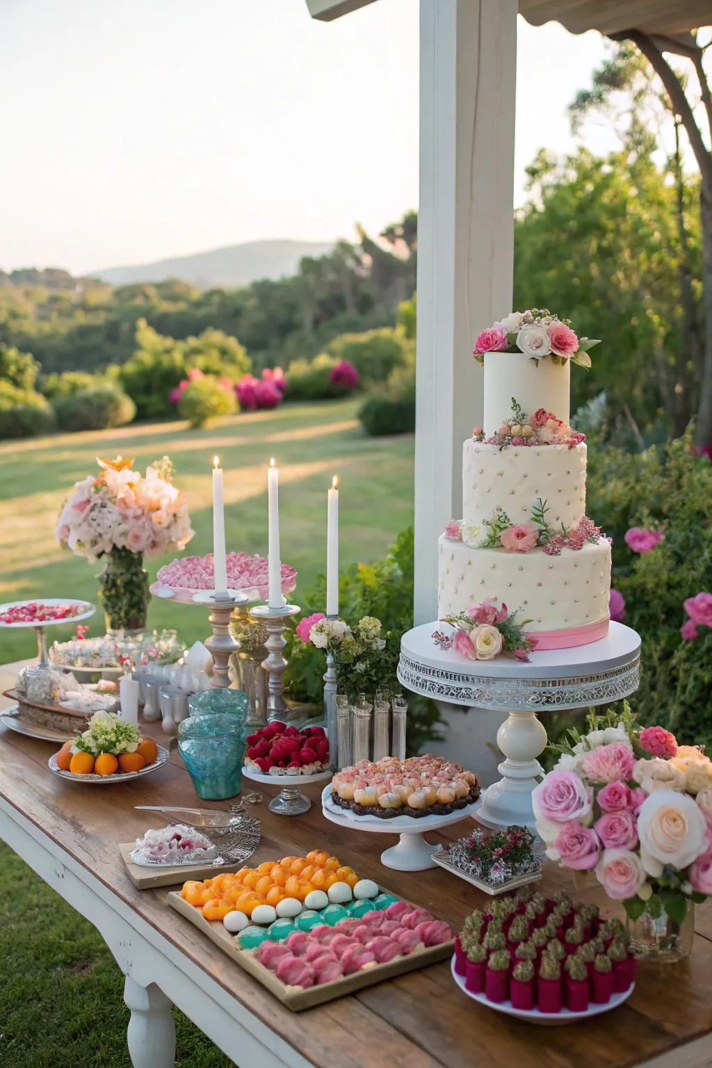 A tempting dessert table is a highlight of any celebration.