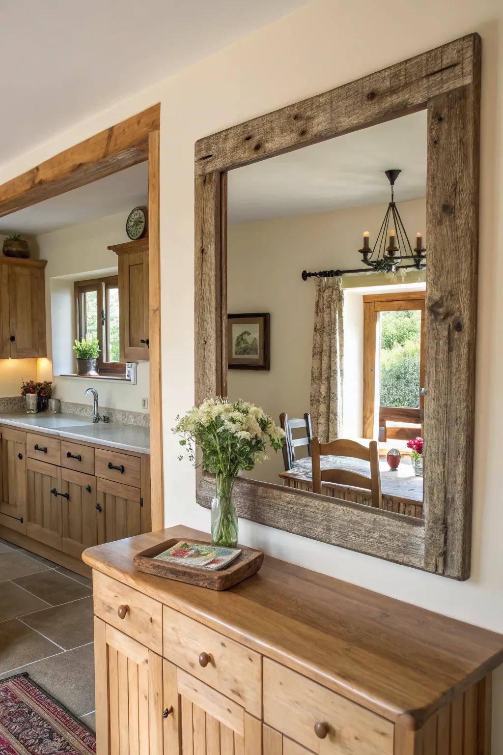 Rustic finishes bring warmth to any room.