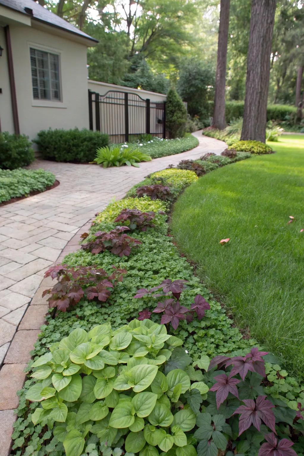 Ground covers add texture and fill in gaps beautifully.