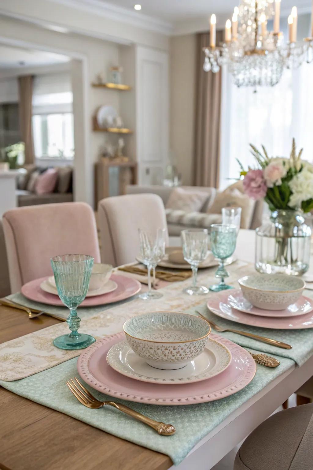 Pastel colors create a soothing atmosphere.