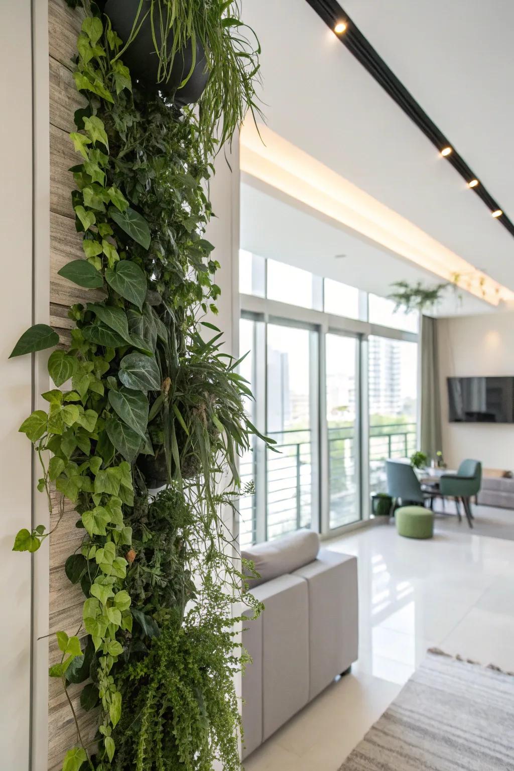 Bring nature indoors with plants as wall decor.