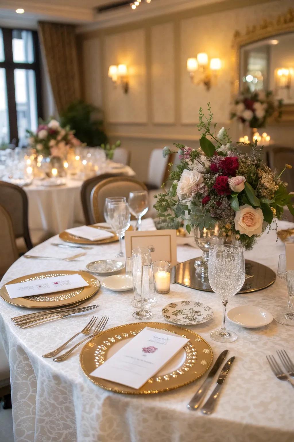 Personalized place cards make guests feel special.