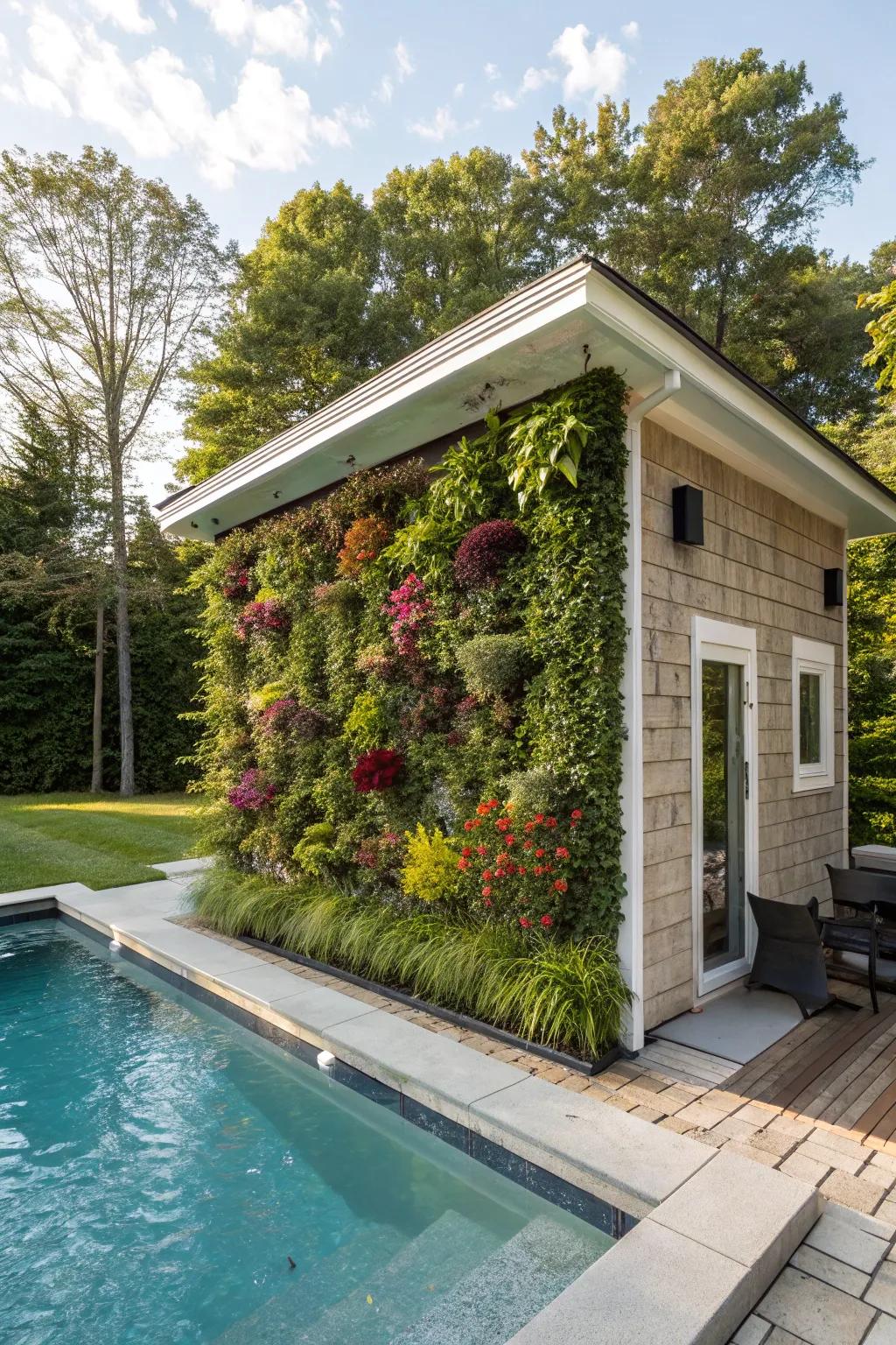 Vertical gardens add greenery without consuming space.