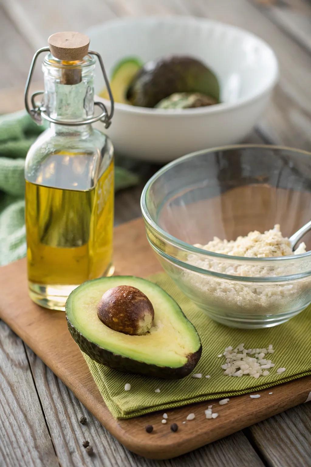 Revitalize hair with a homemade nourishing mask.